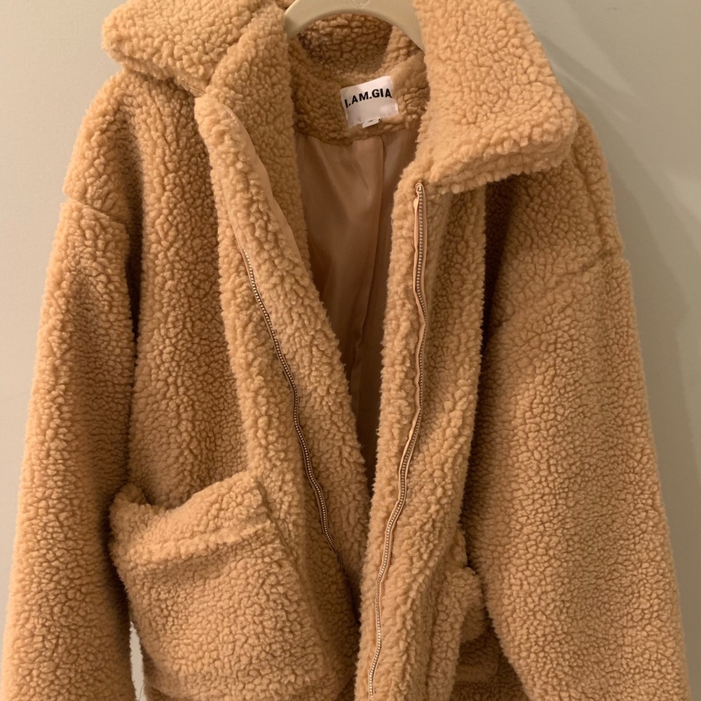 I AM GIA Pixie teddy coat caramel / tan
